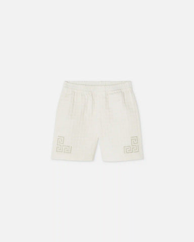 Baby Micro-Check Jacquard Cotton Shorts
