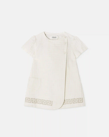 Baby Micro-Check Jacquard Cotton Dress