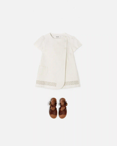 Baby Micro-Check Jacquard Cotton Dress