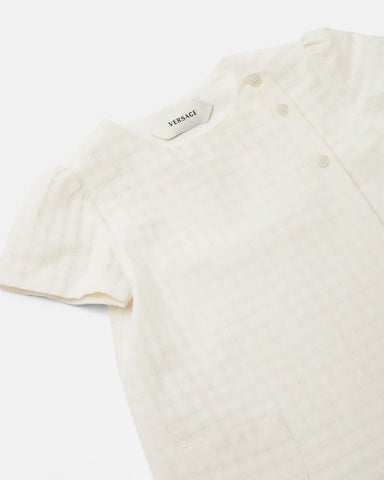 Baby Micro-Check Jacquard Cotton Dress