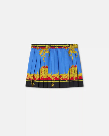 Baby Printed Cotton-Poplin Pleated Skirt