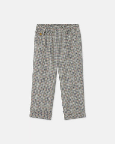 Baby Micro-Check Cotton-Poplin Pants