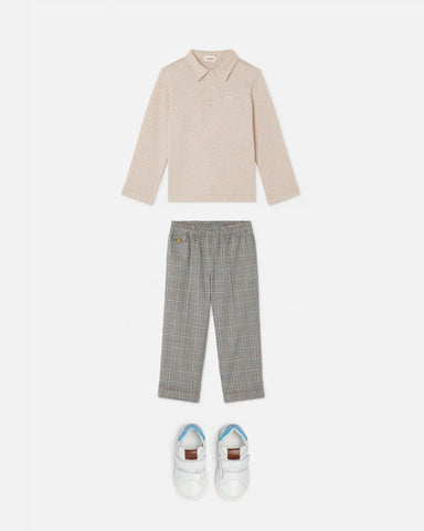 Baby Micro-Check Cotton-Poplin Pants
