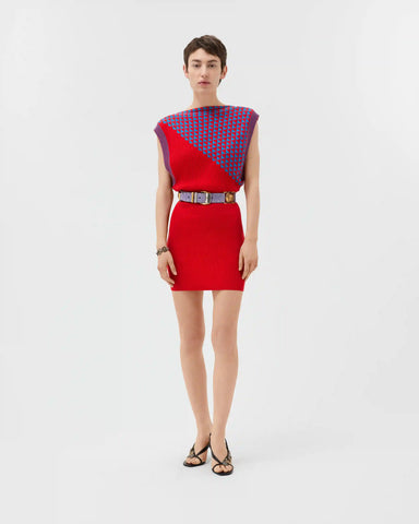 Cotton Knit Mini Dress
