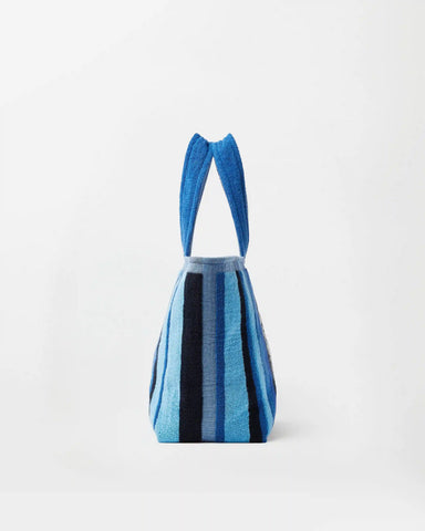 Striped Cotton-Terry Jacquard Tote Bag