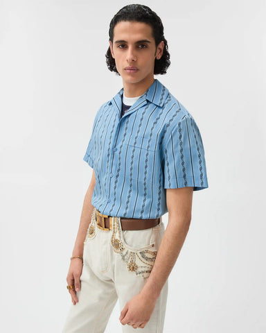 Jacquard Cotton-Silk Regular Shirt
