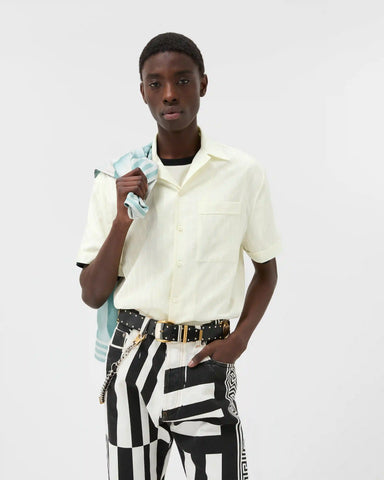 Jacquard Cotton-Silk Regular Shirt