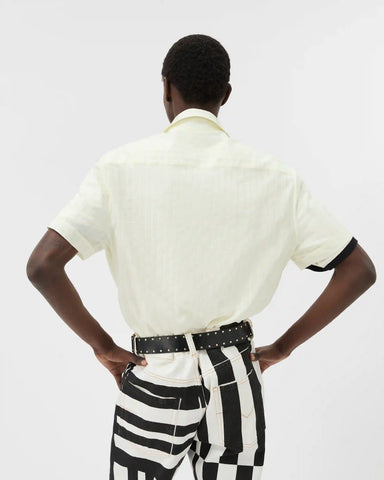 Jacquard Cotton-Silk Regular Shirt