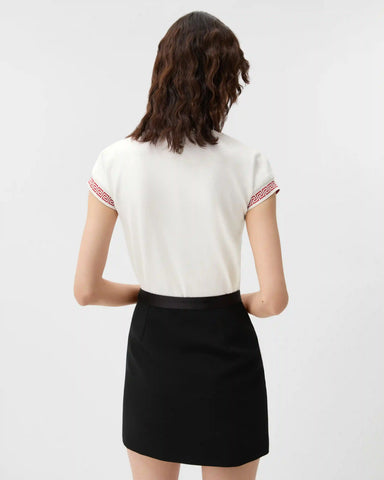 Jacquard Stretch Cotton-Jersey T-Shirt