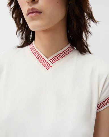 Jacquard Stretch Cotton-Jersey T-Shirt