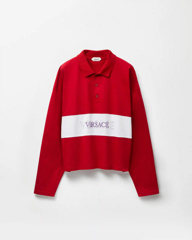 Embroidered-Logo Intarsia Cotton-Jersey Polo