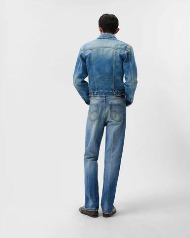 Distressed Straight Jeans