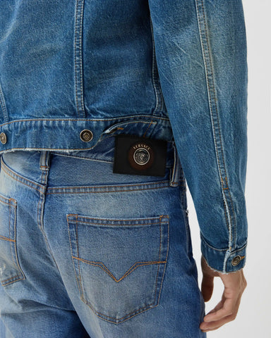 Distressed Straight Jeans