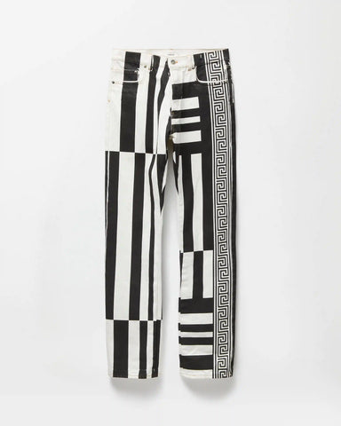 Printed Straight Leg Jeans