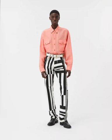 Printed Straight Leg Jeans