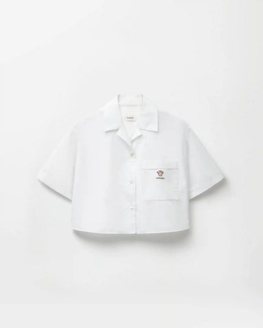 Cotton-Poplin Crop Shirt