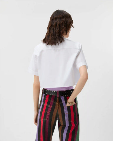 Cotton-Poplin Crop Shirt