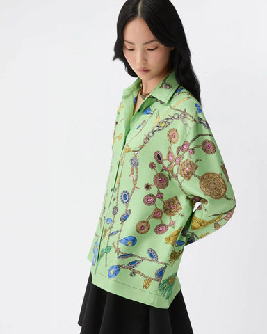 Printed Silk Twill Shirt