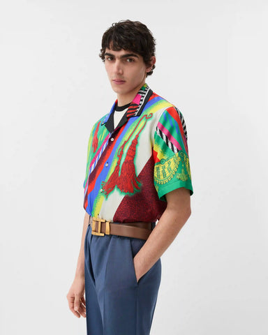 Printed Silk Twill Shirt