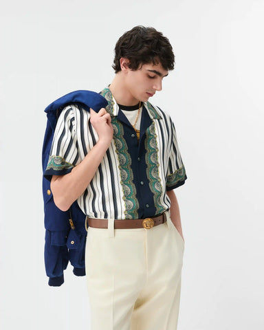 Printed CrÃªpe De Chine Silk Shirt
