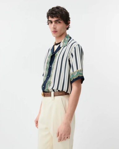 Printed CrÃªpe De Chine Silk Shirt