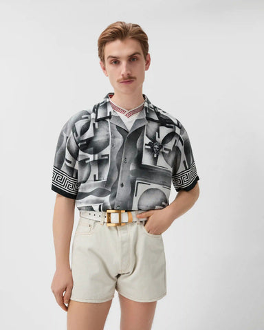 Printed CrÃªpe De Chine Silk Shirt