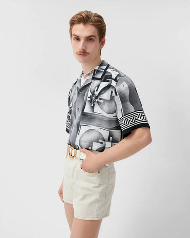 Printed CrÃªpe De Chine Silk Shirt