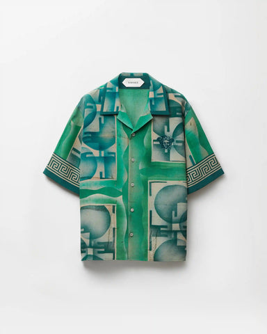Printed CrÃªpe De Chine Silk Shirt