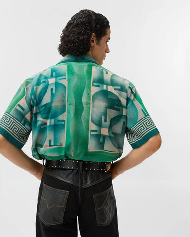 Printed CrÃªpe De Chine Silk Shirt