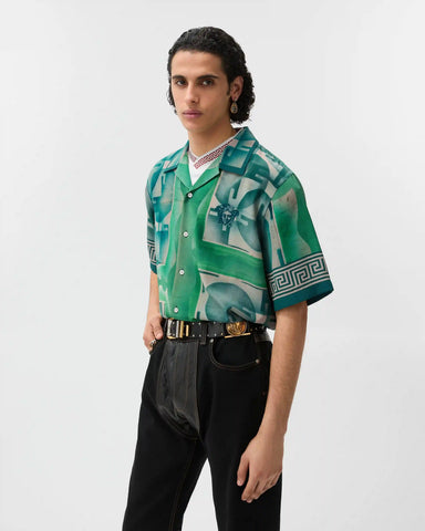 Printed CrÃªpe De Chine Silk Shirt