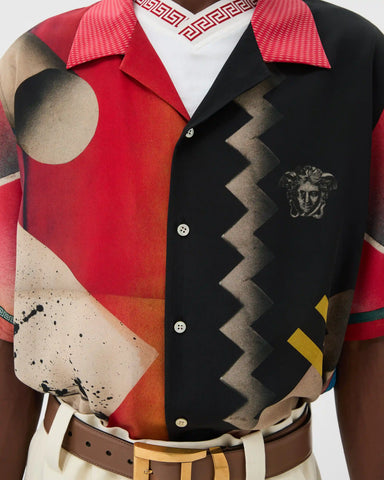 Printed CrÃªpe De Chine Silk Shirt