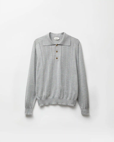 Silk-Cotton Knit Polo