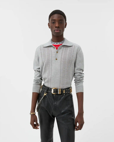 Silk-Cotton Knit Polo
