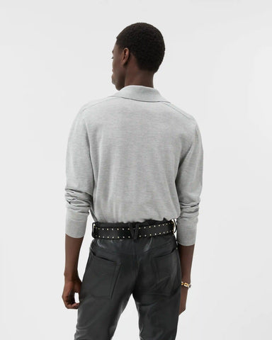 Silk-Cotton Knit Polo