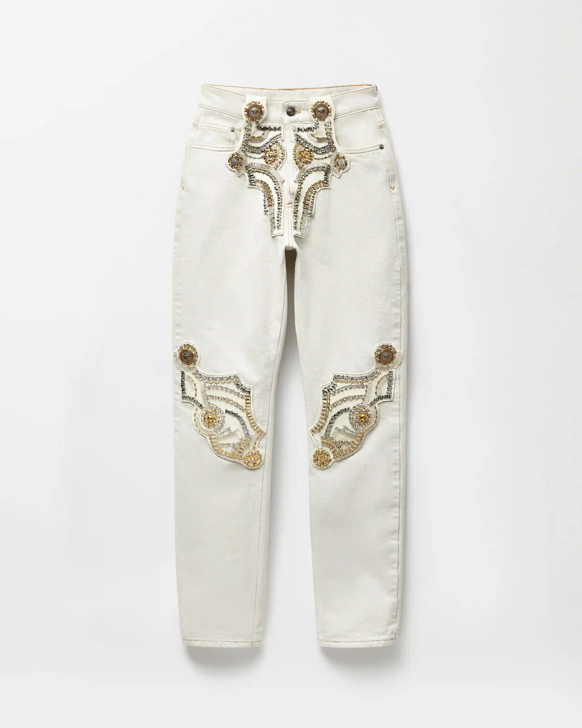 Embroidered Straight Jeans