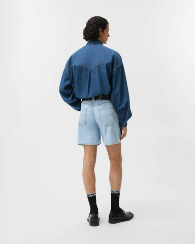 Chambray Denim Shorts