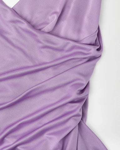 Viscose-Jersey Draped Midi Dress
