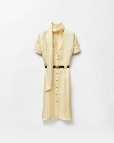 Jacquard Viscose-Silk Midi Dress