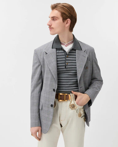 Prince Of Wales Wool Blazer