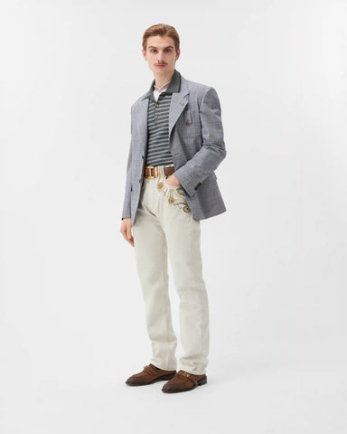 Embroidered Straight Jeans