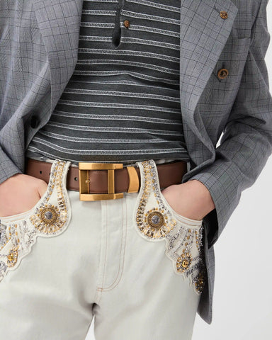 Embroidered Straight Jeans
