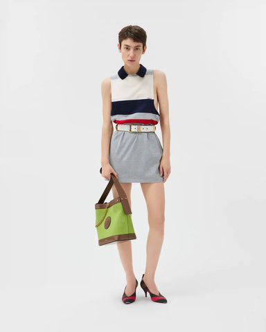 Striped Cotton-Jersey Mini Dress