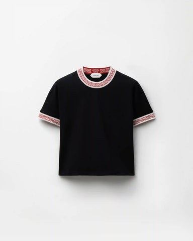 Jacquard Stretch Cotton-Jersey T-Shirt