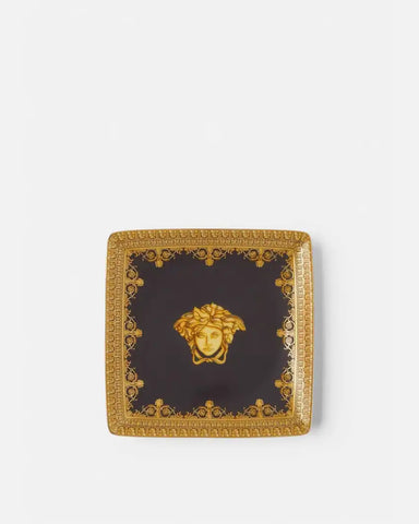 I â?Baroque Black Square Plate 12 cm