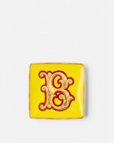 Versace Alphabet B Small Square Plate 12cm