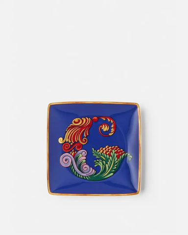 Versace Alphabet G Small Square Plate 12cm